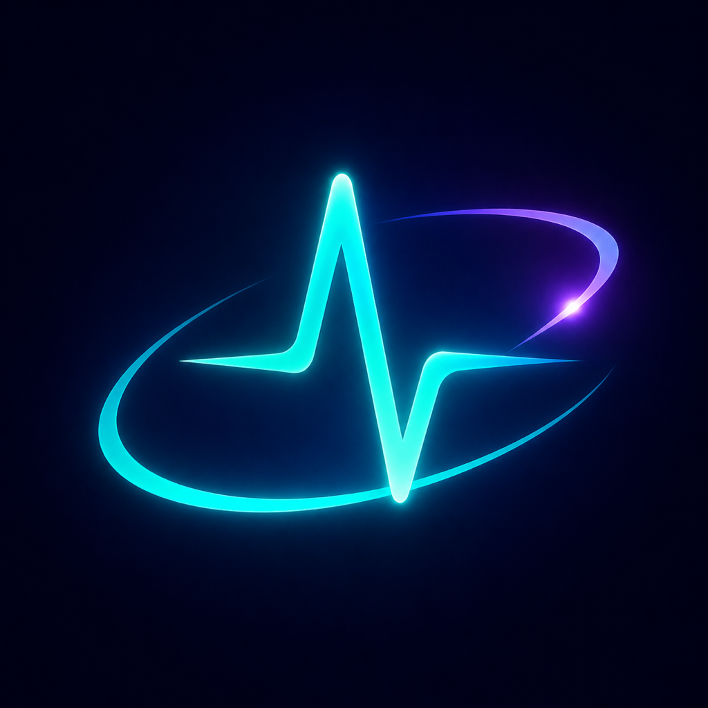 Agent Pulse app icon: a luminous pulse surrounded by an orbit
